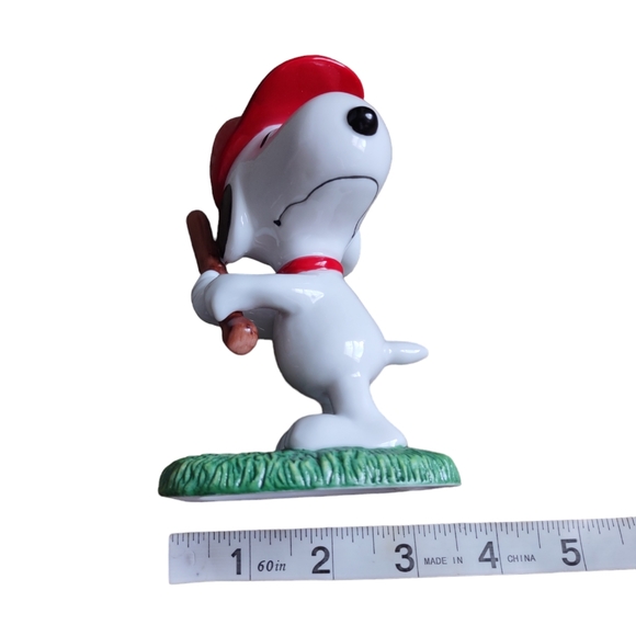Peanuts Snoopy Baseball 1997 Ceramic Figurine By Flambro Imports - Picture 8 of 12